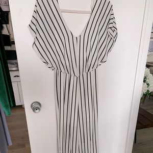 White & Black pants jumpsuit